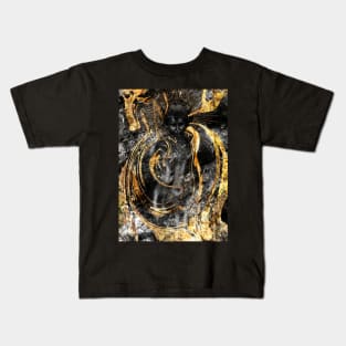 Golden Black Goddess Kids T-Shirt